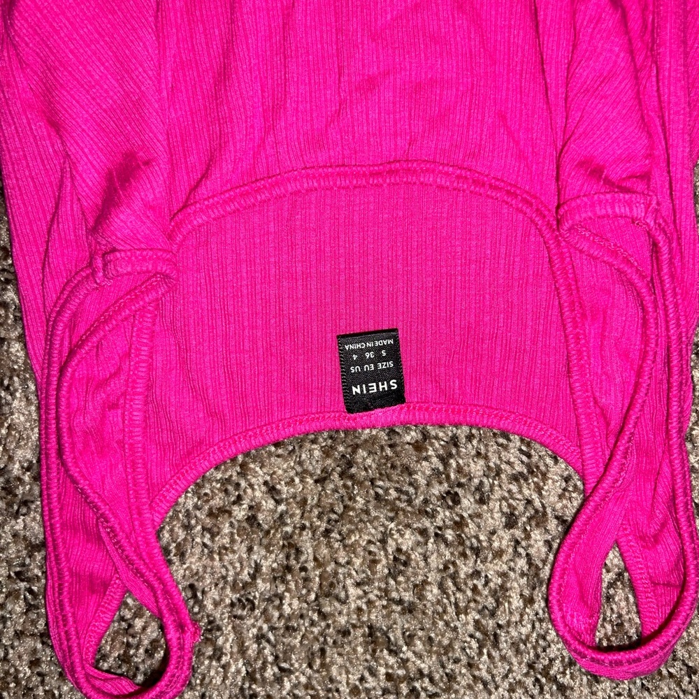 SHEIN Pink Ribbed Top